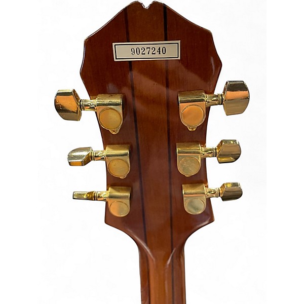 Vintage 1999 Epiphone Sheraton Tobacco Burst Hollow Body Electric Guitar