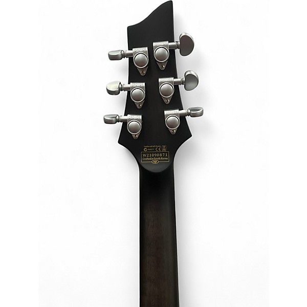 Used Schecter Guitar Research C1 Platinum Trans Black Solid Body Electric Guitar