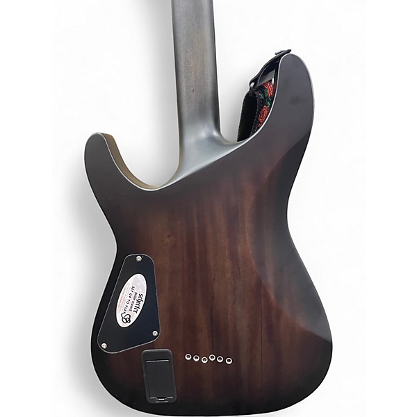 Used Schecter Guitar Research C1 Platinum Trans Black Solid Body Electric Guitar