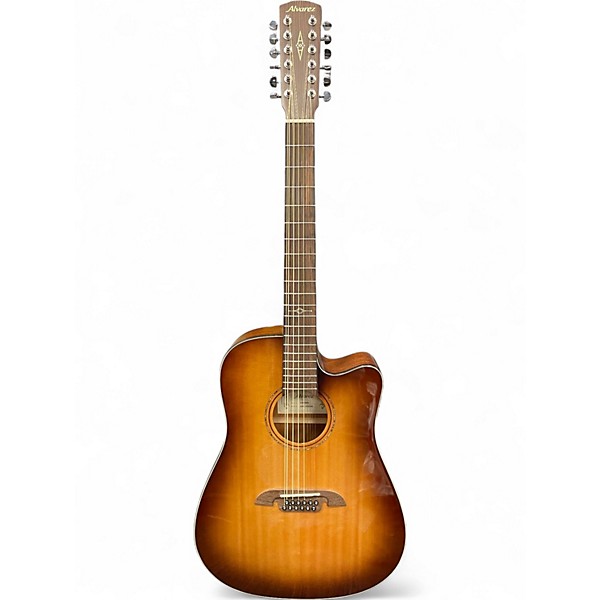 Used Alvarez AD6012CESHB Sandburst 12 String Acoustic Electric Guitar