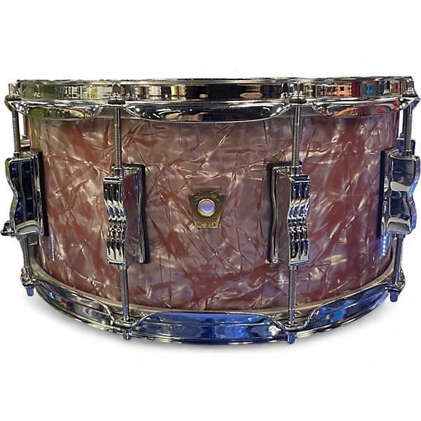 Used Ludwig 6.5X14 Classic Snare ROSE MARINE PEARL Drum