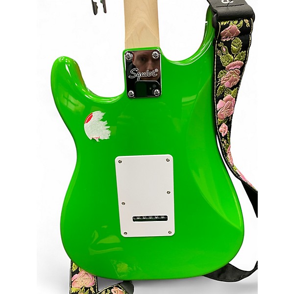 Used Squier Sonic Stratocaster HSS Green Solid Body Electric Guitar