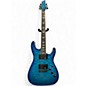 Used Schecter Guitar Research Omen Extreme 6 Ocean Blue Burst Solid Body Electric Guitar