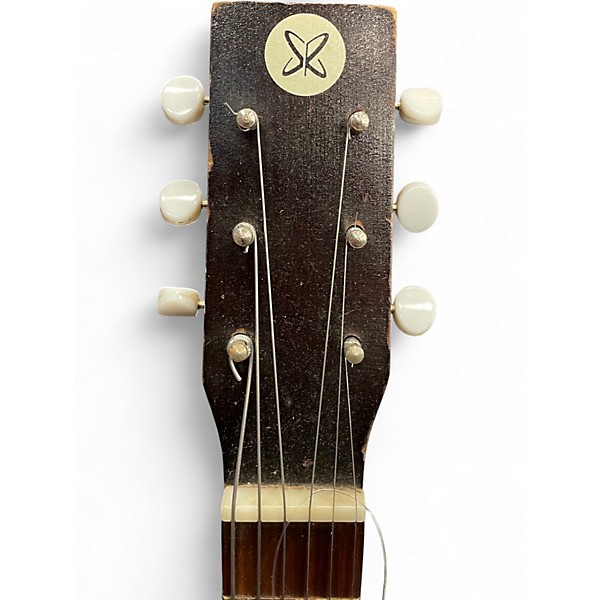 Vintage 1960s Circa 319-12940000 2 Color Sunburst Acoustic Guitar