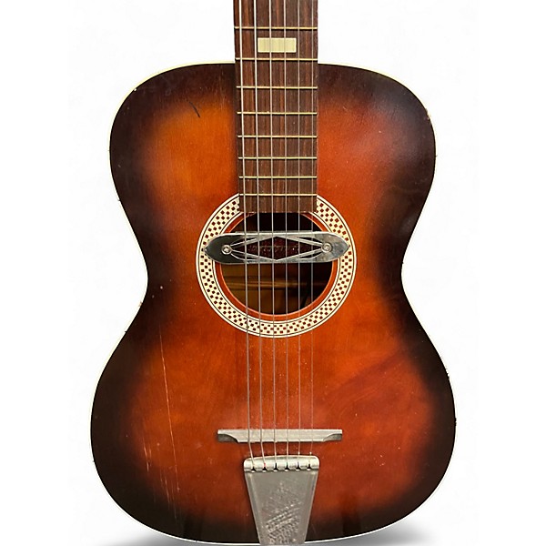 Vintage 1960s Circa 319-12940000 2 Color Sunburst Acoustic Guitar