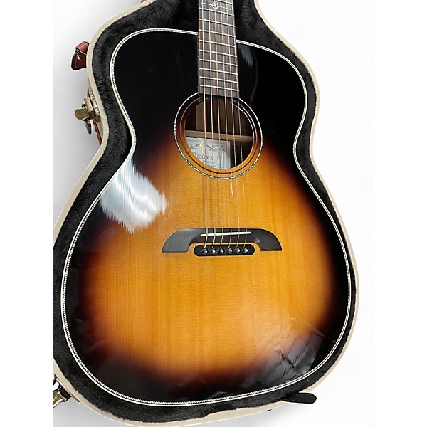 Used Alvarez Yairi FYM70 Herringbone Folk-OM Sunburst Acoustic Guitar