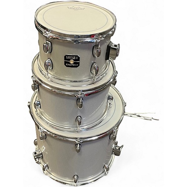 Used Gretsch Drums 4 Piece Energy White Sparkle Drum Kit