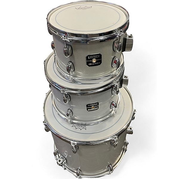 Used Gretsch Drums 4 Piece Energy White Sparkle Drum Kit