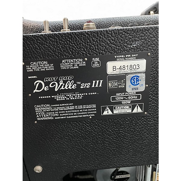 Used Fender Hot Rod DeVille III 60W Tweed 2x12 Tube Guitar Combo Amp