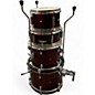 Used Ludwig 4 Piece ACCENT CS COMBO METAKIC RED Drum Kit