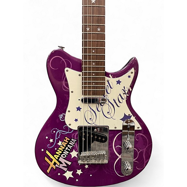 Used Disney by Washburn HANNAH MONTANA SHINING STAR Purple Solid Body Electric Guitar