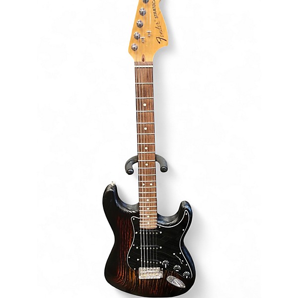 Used Fender Limited Edition Sand Blasted Stratocaster 3 Tone Sunburst Solid Body Electric Guitar