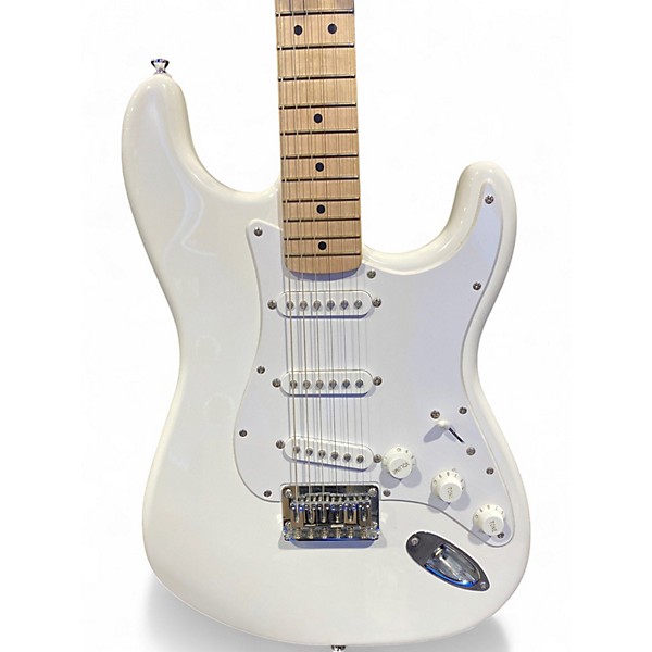 Used Squier Sonic Stratocaster Arctic White Solid Body Electric Guitar