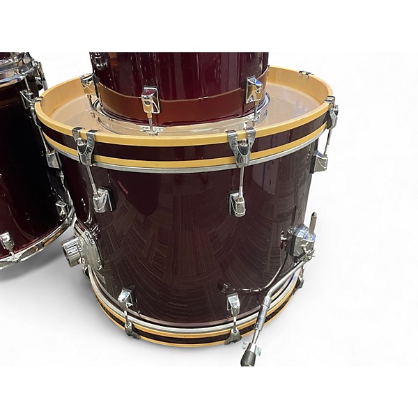Used Taye Drums 5 Piece ROCK PRO Burgundy Drum Kit
