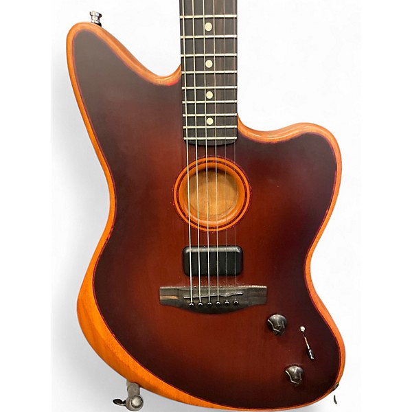 Used Fender ACOUSTASONIC JAZZMASTER ALL-MAHOGANY BOURBON BURST Acoustic Electric Guitar