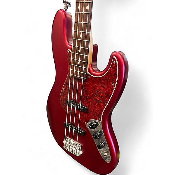 Used Fender MIJ Hybrid II JAZZ FSR Satin Candy Apple Red Electric Bass Guitar