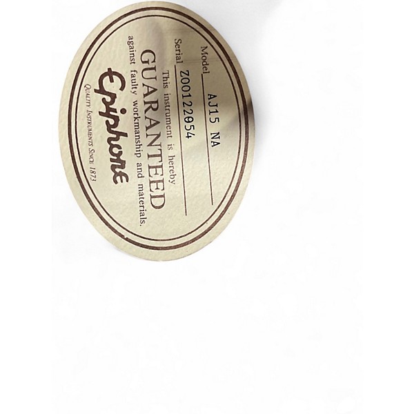 Used Epiphone AJ15 Natural Acoustic Guitar