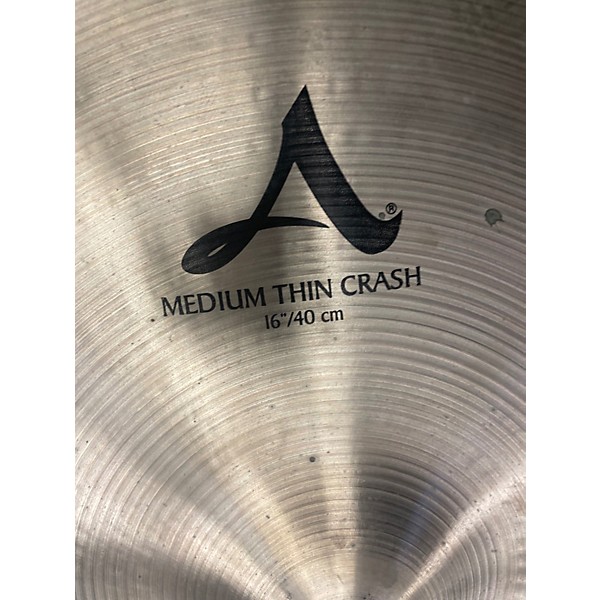 Used Zildjian 16in A Series Medium Thin Crash Cymbal
