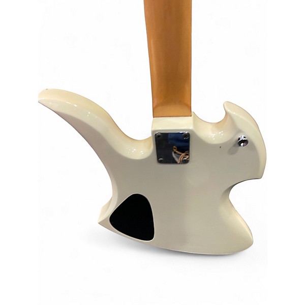 Used B.C. Rich MIJ MOCKINGBIRD BASS White Electric Bass Guitar