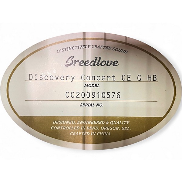 Used Breedlove Discovery Concert Cutaway Silverburst Acoustic Electric Guitar