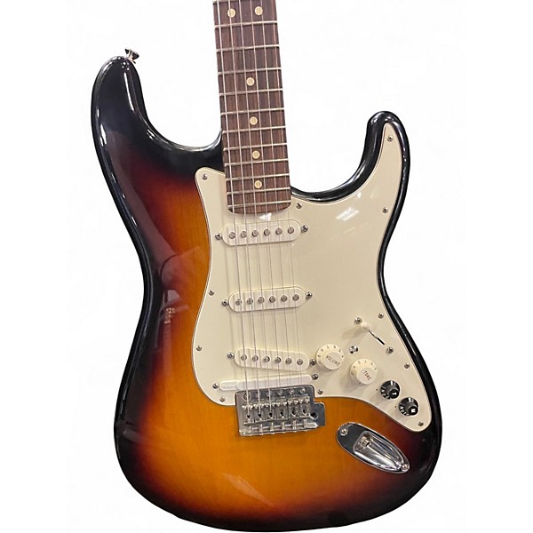 Used Fender Standard Roland Stratocaster 3 Tone Sunburst Solid Body Electric Guitar