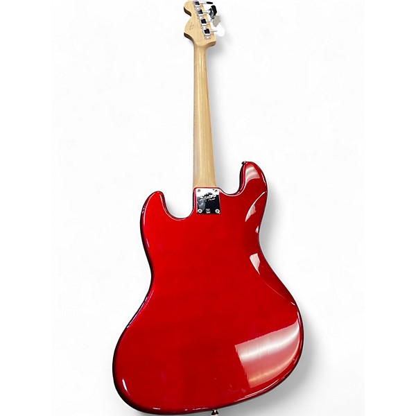 Used Squier Affinity Jazz Bass Candy Apple Red Metallic Electric Bass Guitar