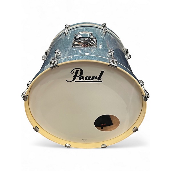 Used Pearl 5 Piece Export Blue Drum Kit
