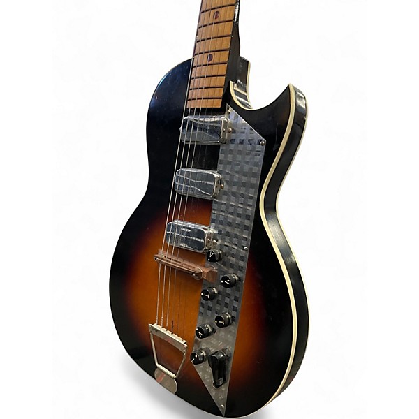 Vintage 1960s Kay VALUE LEADER 2 Tone Sunburst Hollow Body Electric Guitar
