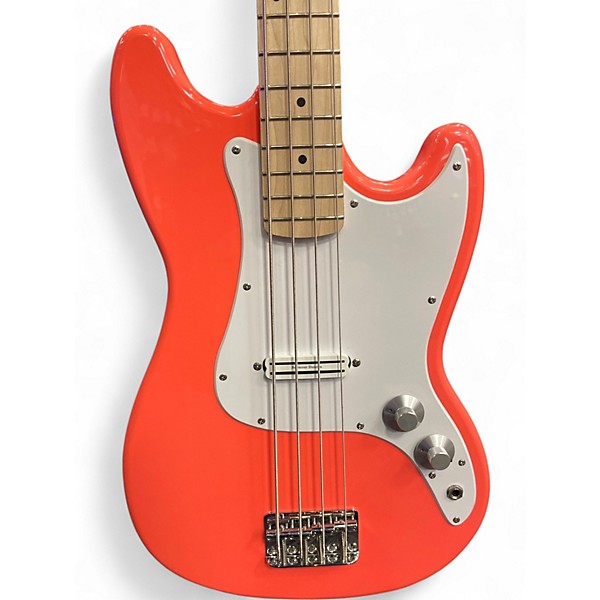 Used Squier Bronco Shell Pink Electric Bass Guitar