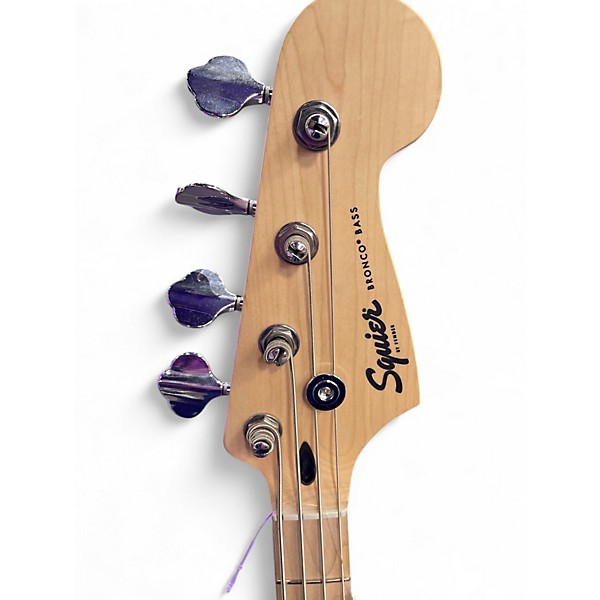 Used Squier Bronco Shell Pink Electric Bass Guitar