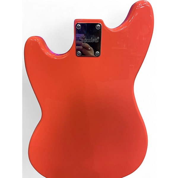 Used Squier Bronco Shell Pink Electric Bass Guitar