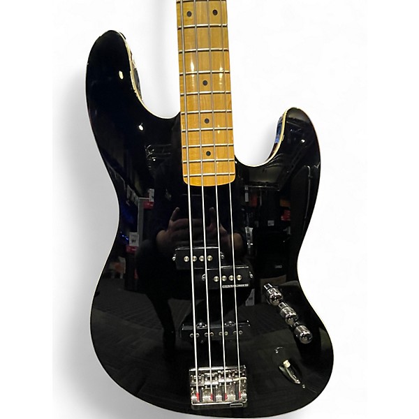 Used Fender Aerodyne Jazz Bass Black Electric Bass Guitar