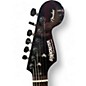 Used Starcaster by Fender Stratocaster black with aluminum pickguard Solid Body Electric Guitar
