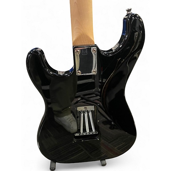 Used Starcaster by Fender Stratocaster black with aluminum pickguard Solid Body Electric Guitar