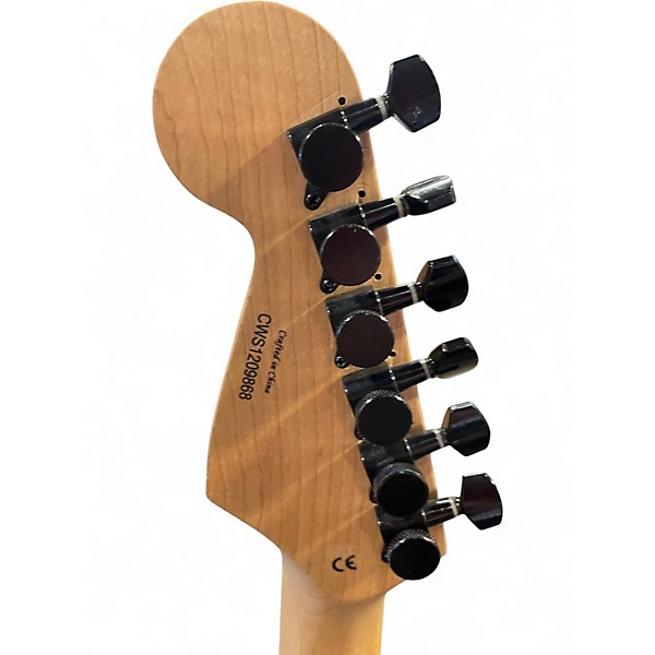 Used Starcaster by Fender Stratocaster black with aluminum pickguard Solid Body Electric Guitar