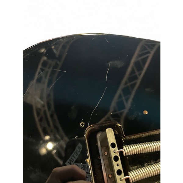 Used Starcaster by Fender Stratocaster black with aluminum pickguard Solid Body Electric Guitar