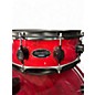 Used PDP by DW 5 Piece LX Series 5 Trans Red Drum Kit