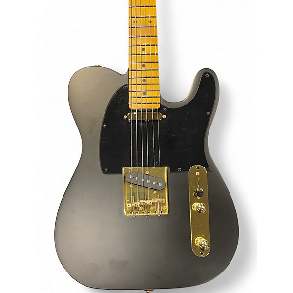 Used Vantom Tele-Style Black and Gold Solid Body Electric Guitar