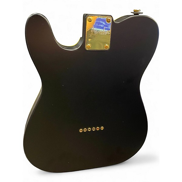 Used Vantom Tele-Style Black and Gold Solid Body Electric Guitar