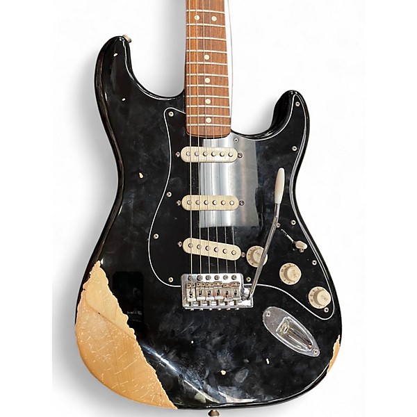Used Fender Standard Stratocaster Black Solid Body Electric Guitar