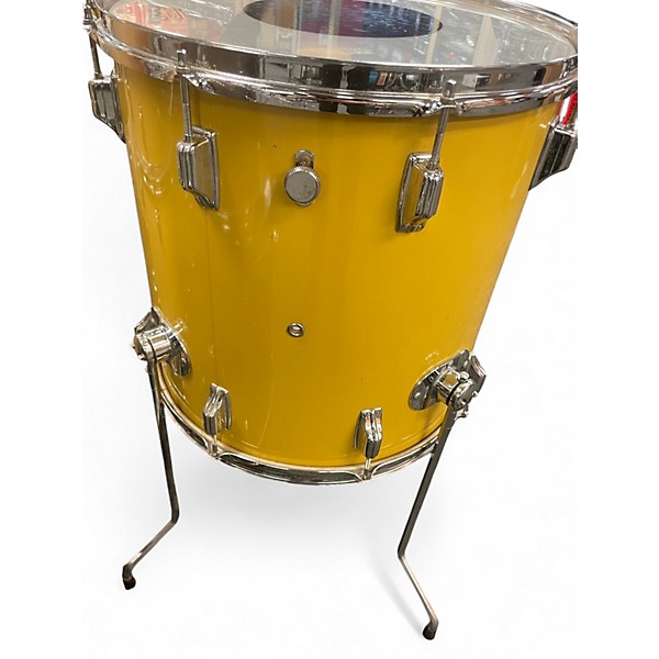Vintage 1976 Rogers 3 Piece CITADEL Yellow Drum Kit