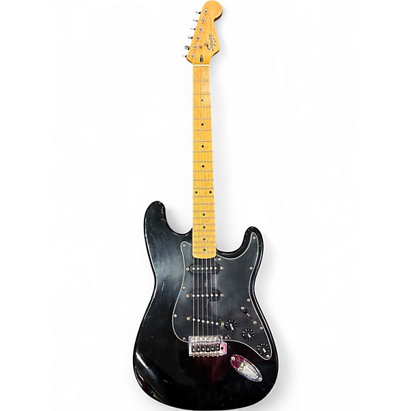 Used Squier Standard Stratocaster Black Solid Body Electric Guitar