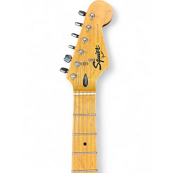 Used Squier Standard Stratocaster Black Solid Body Electric Guitar