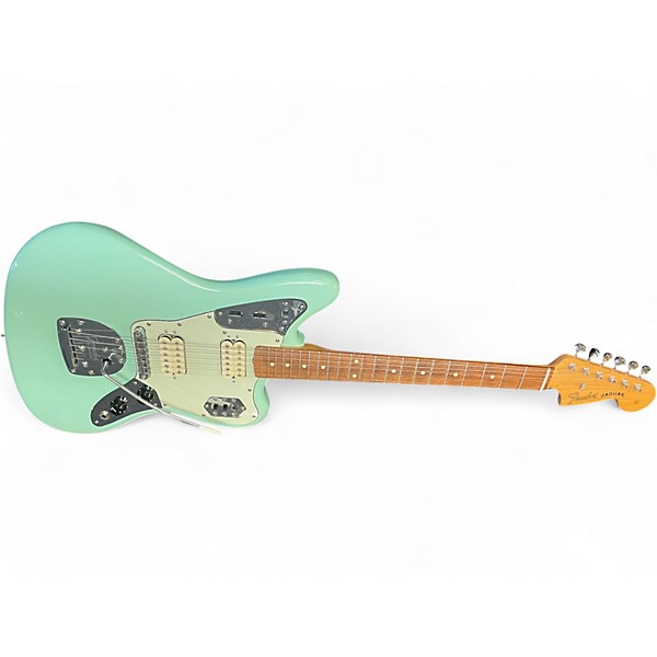 Used Fender Vintera 60s Jaguar Modified Surf Green Solid Body Electric Guitar
