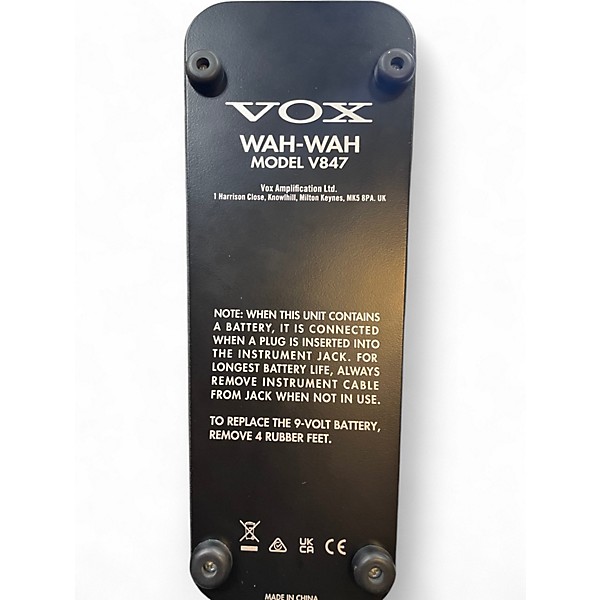 Used VOX V847 Reissue Wah Effect Pedal