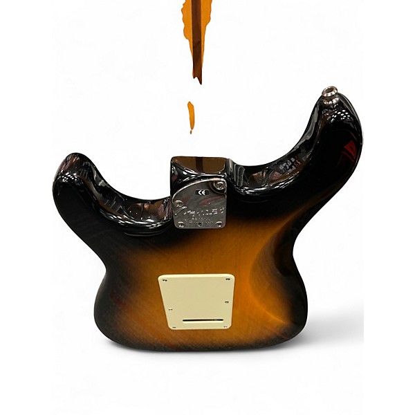 Used Fender American Deluxe Stratocaster V Neck 2 Tone Sunburst Solid Body Electric Guitar