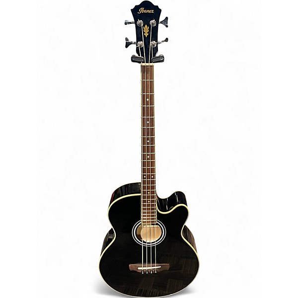 Used Ibanez AEB5E Black Acoustic Bass Guitar