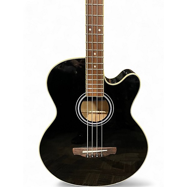 Used Ibanez AEB5E Black Acoustic Bass Guitar