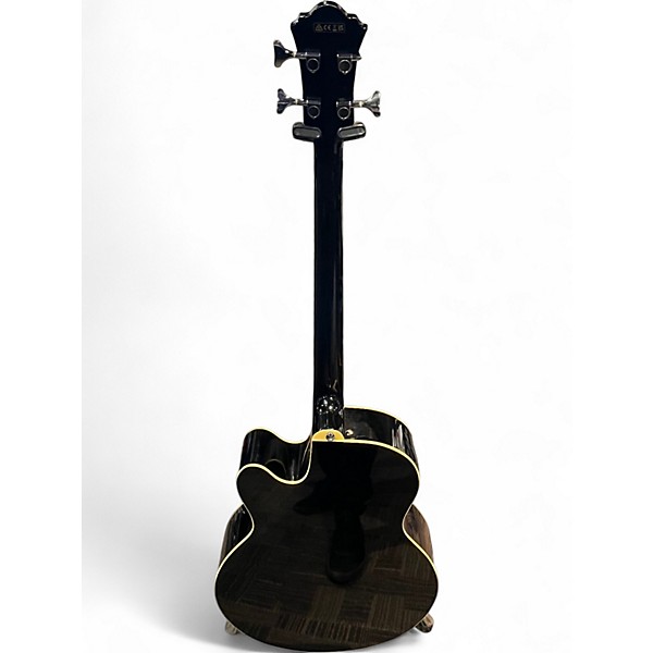 Used Ibanez AEB5E Black Acoustic Bass Guitar