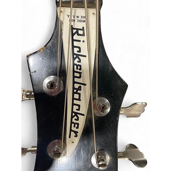 Vintage 1973 Rickenbacker 4001 Black Electric Bass Guitar